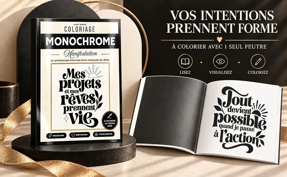 Coloriage Monochrome Manifestation : mise en scène du livre, visuel 1